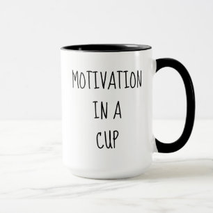 Motivation dans une tasse de café en coupe