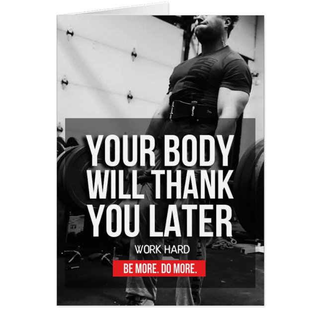 Motivation de la salle de gym - Travailler dur (Devant)