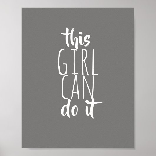 motivation fille citations poster typographie mode (Devant)