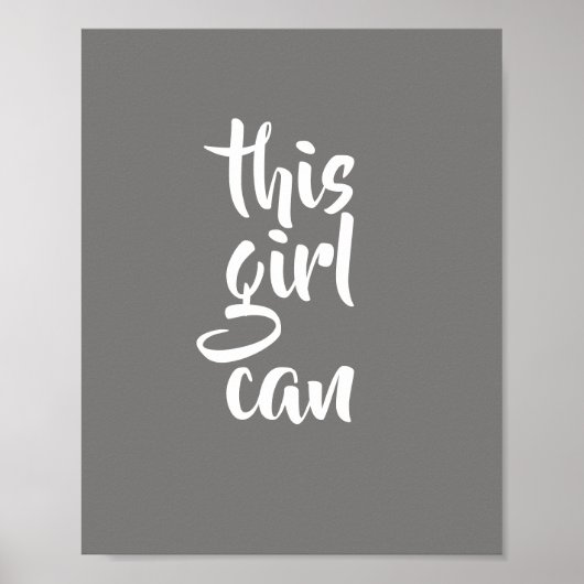 motivation fille citations poster typographie mode (Devant)