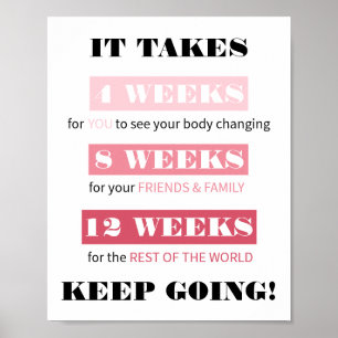 Motivation fitness Poids Perdre Poster rose