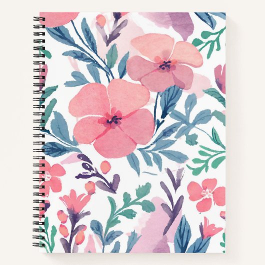 Motivation florale Carnet spiral (Devant)