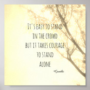 motivation Gandhi citation poster nature art
