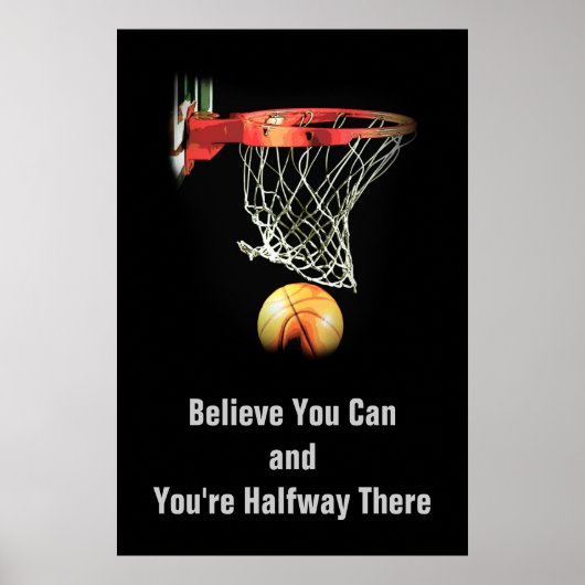 Motivation geloof dat je basketbal Poster kunt cit (Voorkant)