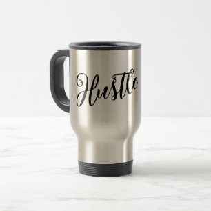 Motivation "Hustle" moderne Script Mug Voyage