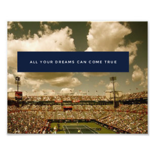 Motivation Inspirational Success Poster de tennis