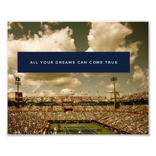 Motivation Inspirerend Success Tennis Poster (Voorkant)