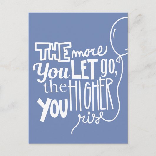 Motivation Laisser Monter Haute Couleur Carte Post (Devant)