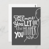 Motivation Laisser Monter Haute Gris Carte Postale (Devant / Derrière)