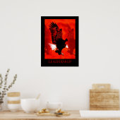Motivation Leadership Black Red Eagle Poster (Cuisine)