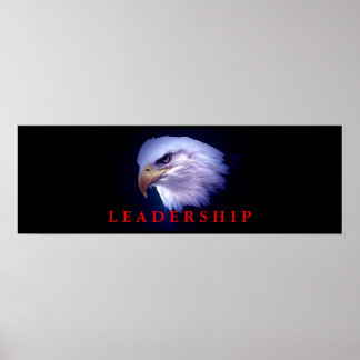 Motivation Leadership Eagle Eyes Blue Red Poster