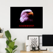 Motivation Leadership Eagle Eyes Poster (Bureau à domicile)