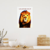 Motivation Leadership Lion Eyes Pop Art Poster (Cuisine)