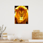 Motivation Leadership Lion Pop Art Poster (Cuisine)