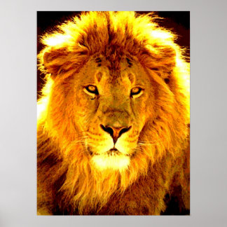 Motivation Leadership Lion Pop Art Poster