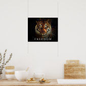 Motivation Liberté Yeux de Tiger Poster Imprimer (Cuisine)