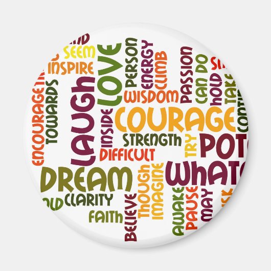 Motivation Mots #1 aimant réfrigérateur (Devant)