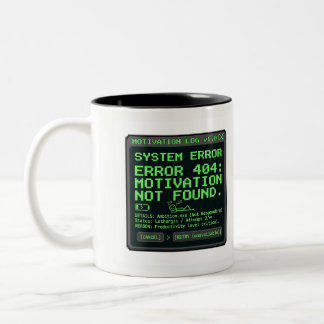 Motivation Non Trouvée Mug Ordinateur Rétro