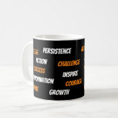Motivation personnalisée Mot Cloud Mug (Devant gauche)