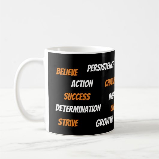 Motivation personnalisée Mot Cloud Mug (Gauche)