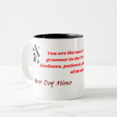 motivation personnalisée mug pour toiletteur de ch (Devant gauche)