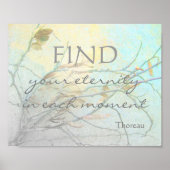 motivation Thoreau citation affiche nature art (Devant)