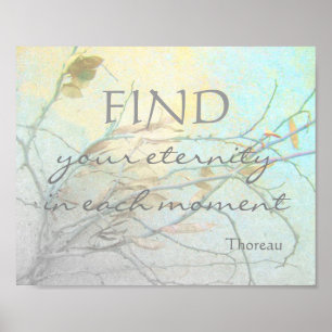 motivation Thoreau citation affiche nature art