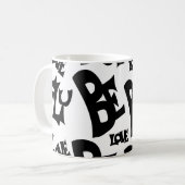 Motivation unique de la Mug noire et blanche "Soye (Devant gauche)