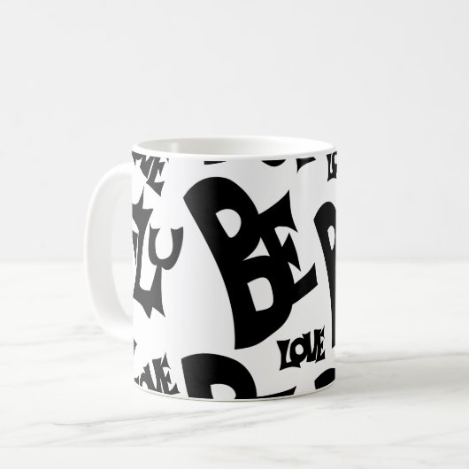 Motivation unique de la Mug noire et blanche "Soye (Devant gauche)