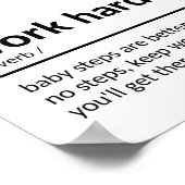 Motivation Work Hard Quote Poster (Hoek)