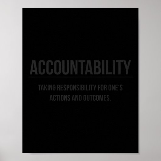 Motivational Accountability Entrepreneur Slogan Qu Poster (Voorkant)