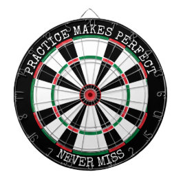 Motivational Dartboard Wall Art Practice Quote Dartbord