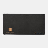 Motivational devis nom personnalisé cuir noir (Recto)