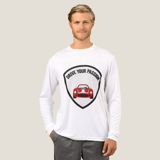 Motivational Embroidered Text Tee: Drive...passion Tri-Blend Shirt (Voorkant)