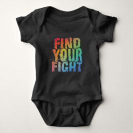Motivational Find Your Fight Quote Art Romper