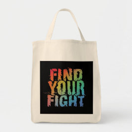 Motivational Find Your Fight Quote Art Tote Bag