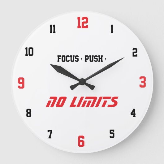 Motivational Fitness Wall Clock Grote Klok (Voorkant)
