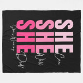 Motivational Fleece Blanket for Women (Voorkant (Horizontaal))