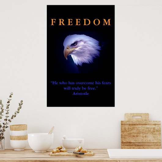 Motivational Freedom Courage Aigle Poster Imprimer (Cuisine)
