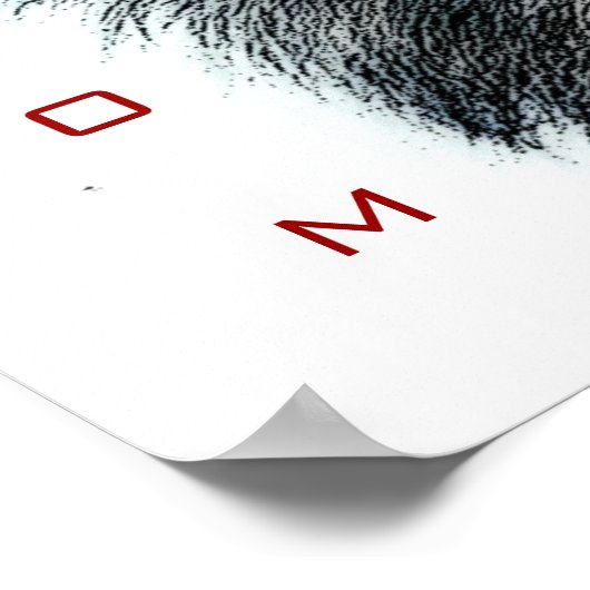 Motivational Freedom Courage Loup Poster Imprimer (Coin)