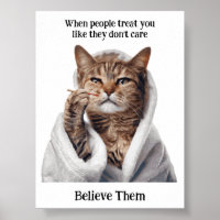 Motivational Funy Inspirational Cat Poster