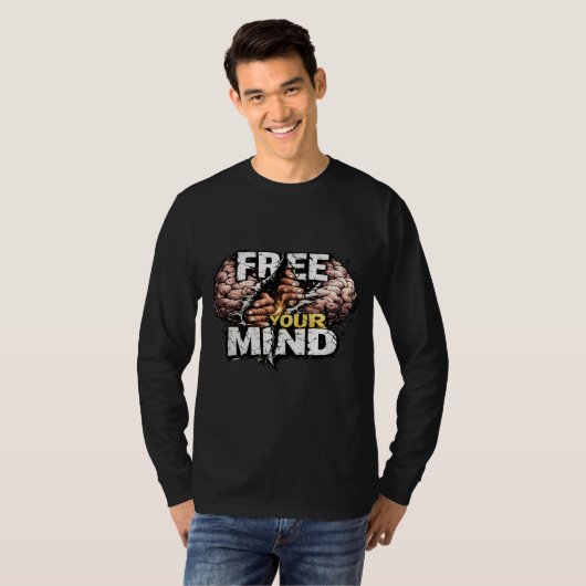 Motivational Graphic Long Sleeve T-Shirt for Men (Devant entier)