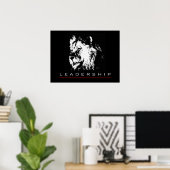 Motivational Leadership Courage Lion Poster Imprim (Bureau à domicile)