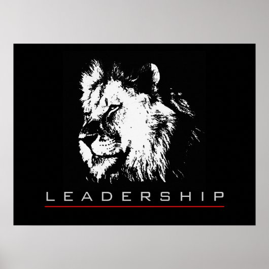 Motivational Leadership Courage Lion Poster Imprim (Devant)