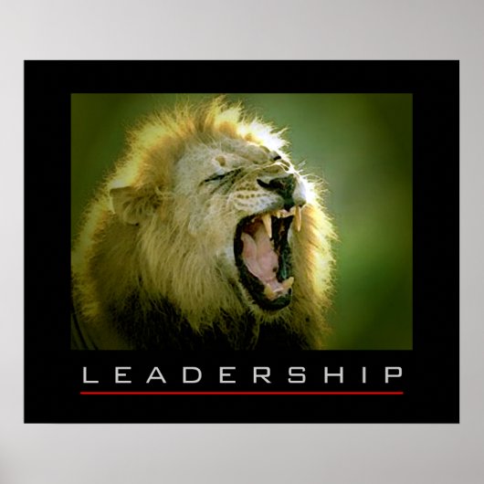 Motivational Leadership Courage Lion Poster Imprim (Devant)