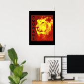 Motivational Leadership Courage Lion Poster Imprim (Bureau à domicile)