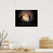 Motivational Leadership Courage Lion Poster Imprim (Cuisine)
