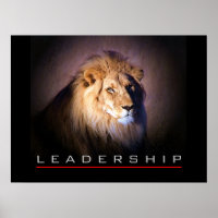 Motivational Leadership Courage Lion Poster Imprim