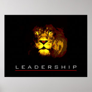 Motivational Leadership Courage Lion Poster Imprim