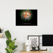 Motivational Leadership Courage Tiger Poster Impri (Bureau à domicile)